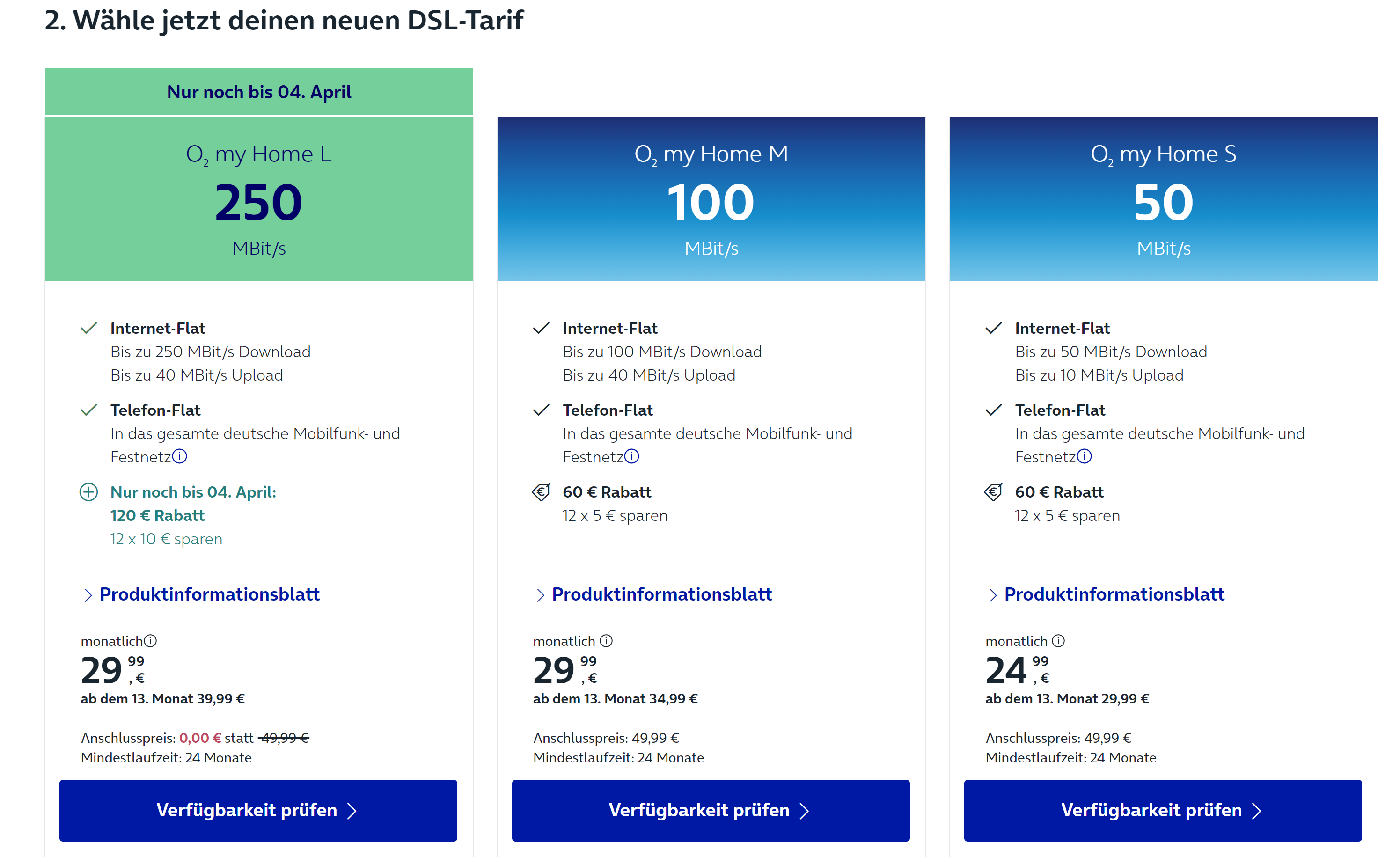 dsl tariffs